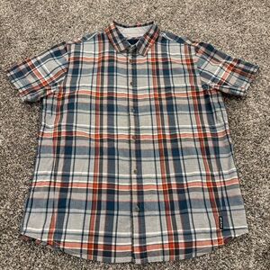 prAna Men's Short Sleeve Plaid Button-Up